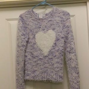 Youth girls furry sweater